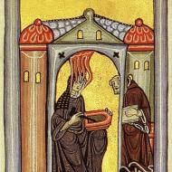 Hildegard von Bingen recevant les visions