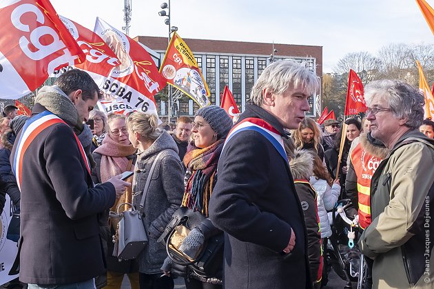 Nicolas Langlois, maire et Sébastien Jumel, député