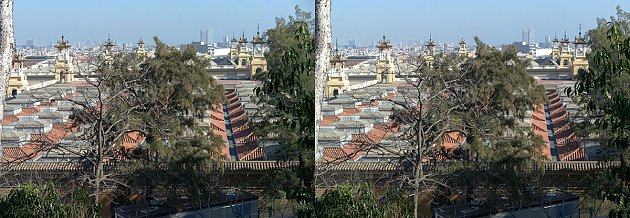 Les toits de Barcelone vus du Poble Espanyol