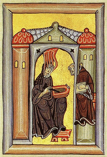 Hildegard von Bingen recevant les visions