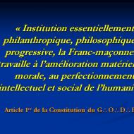 Article 1er de la Constitution du G.O.D.F.