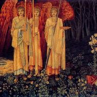 Galaad, Bohort et Perceval découvrant le Graal, Sir Edward Burne-Jones, 1895