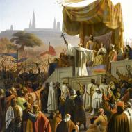 Saint Bernard prêchant la 2ème Croisade à Vézelay en 1146, Émile Signol, 1840. Musée de l'Histoire de France, Versailles