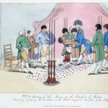 Estampe aquarellée. Palser, 1812. G.L.U.A.