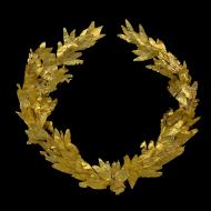 Couronne de lauriers en feuilles d'or. Kerameikos, Athènes