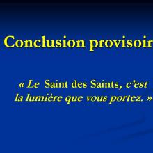Conclusion provisoire
