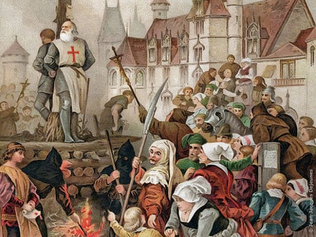 Le 18 mars 1314, Jacques de Molay monte sur le bûcher à Paris