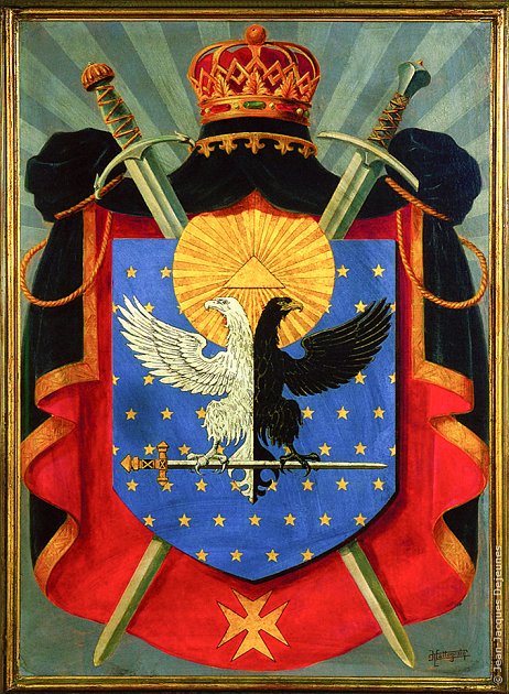 Armoiries du Chevalier Kadosh, Henri Tattegrain, vers 1930