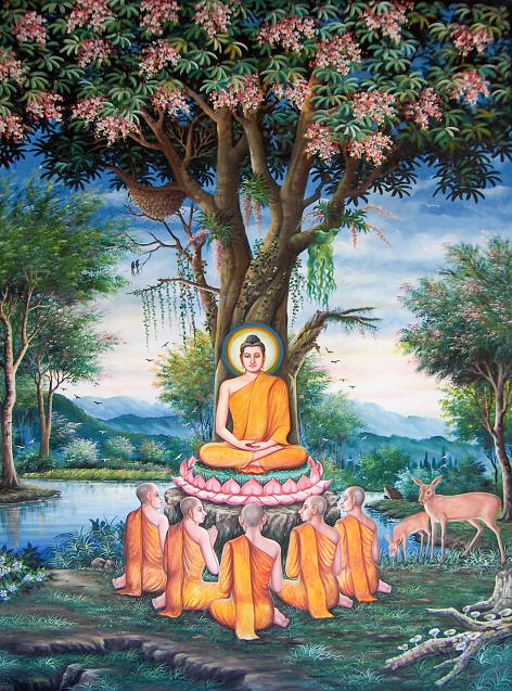 Premier sermon du Bouddha à Sarnath